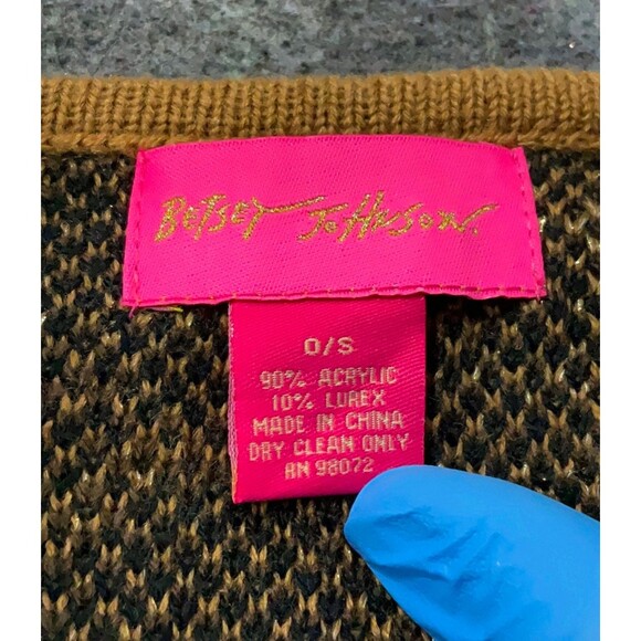 Betsey Johnson Leopard Sweater Cape Scarf Necktie One Size - Picture 6 of 6